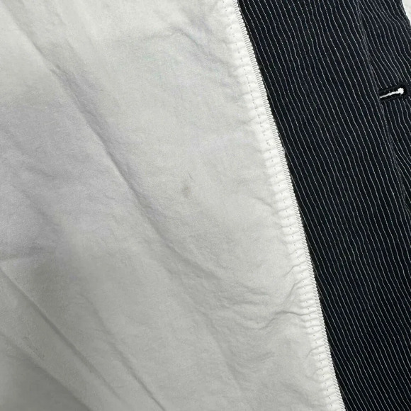 Club Monaco Blazer Men's Size 38 Black Pinstripe Linen Blend Career Casual - Picture 12 of 12